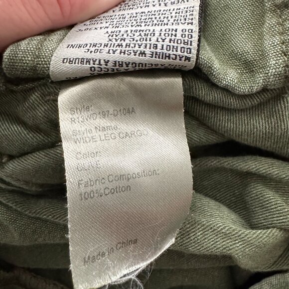 R13 Wide Leg Cargo Pant in Olive, size 23 ** these have been hemmed 2 - 3 inches - Picture 8 of 12